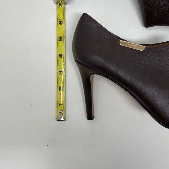 Coach Women's Seneca Heeled Ankle Booties Side Zip Brown Leather Size 7.5 B - Picture 5 of 13